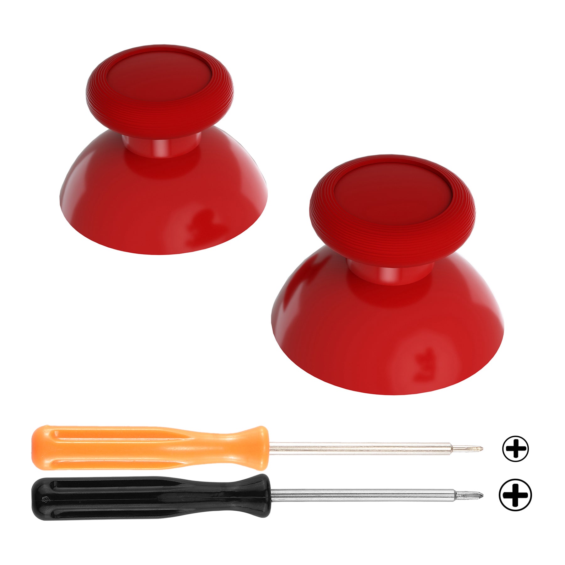eXtremeRate Replacement 3D Joystick Thumbsticks for Nintendo Switch Pro Controller - Red | Enhanced Grip & Precision for Gaming | Perfect for FPS, Racing & Action Games