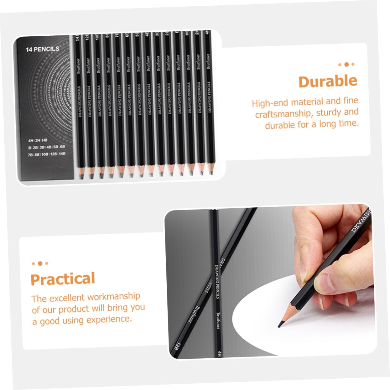 VILLCASE 28 Pcs Sketch Pencils Set - Professional Graphite Drawing Pencils for Artists, Sketching, Shading & Art Projects - Perfect for Beginners & Professionals - Ideal for Sketching, Portraits & Detailed Artwork