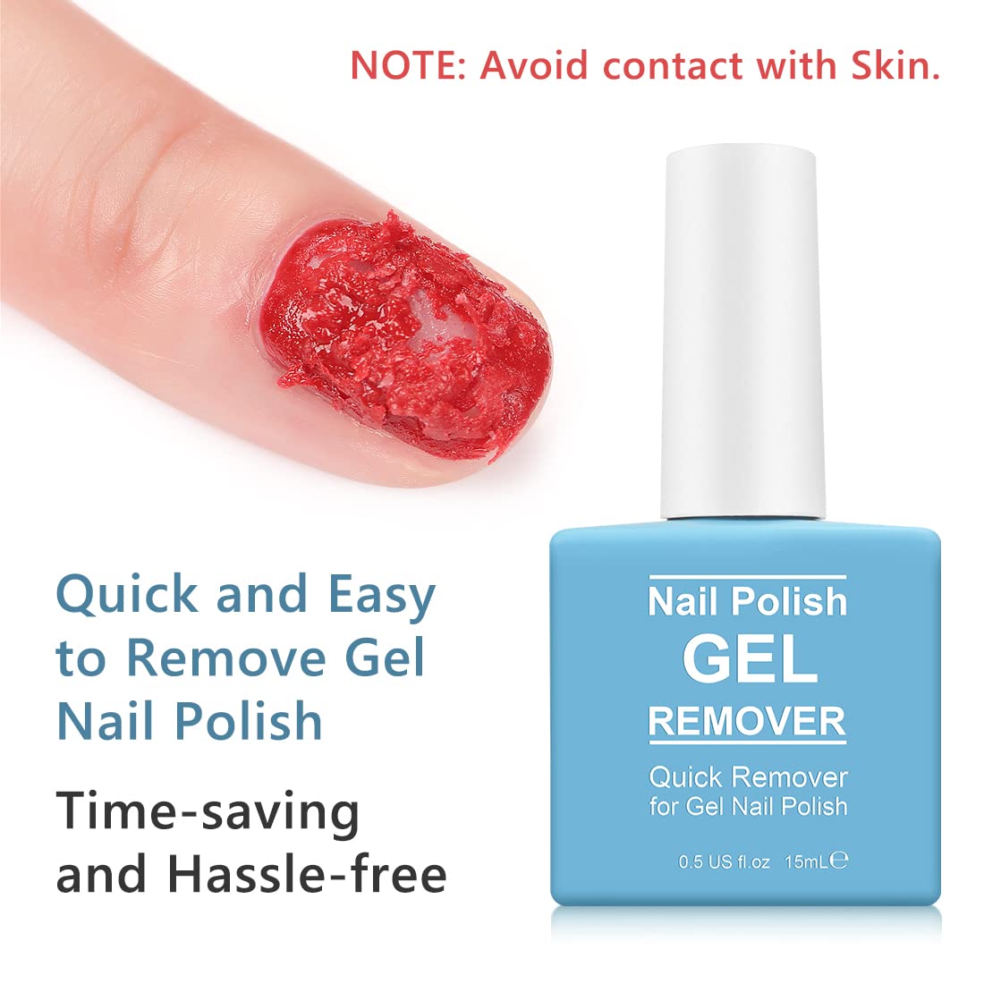 SOLOTREE Gel Nail Polish Remover Kit - Fast Acting Gel Nail Polish Remover for Soak Off in 3-5 Minutes, No Filing or Soaking Needed - Perfect for At-Home Manicures & Salon Professionals