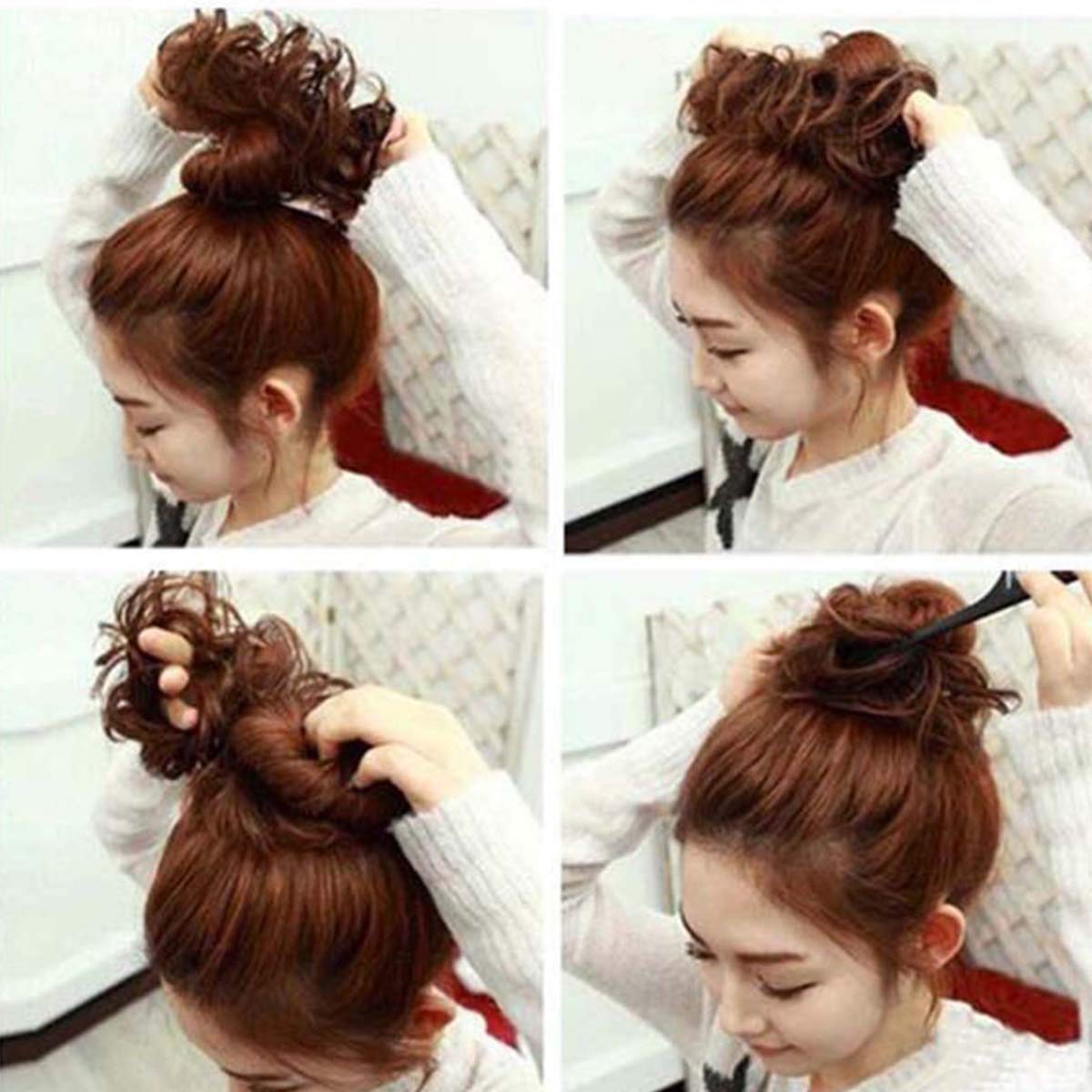 Messy Hair Bun Extensions - Seamless Chignon Hairpiece for Updo & Ponytail - Perfect for Weddings, Parties & Everyday Styling