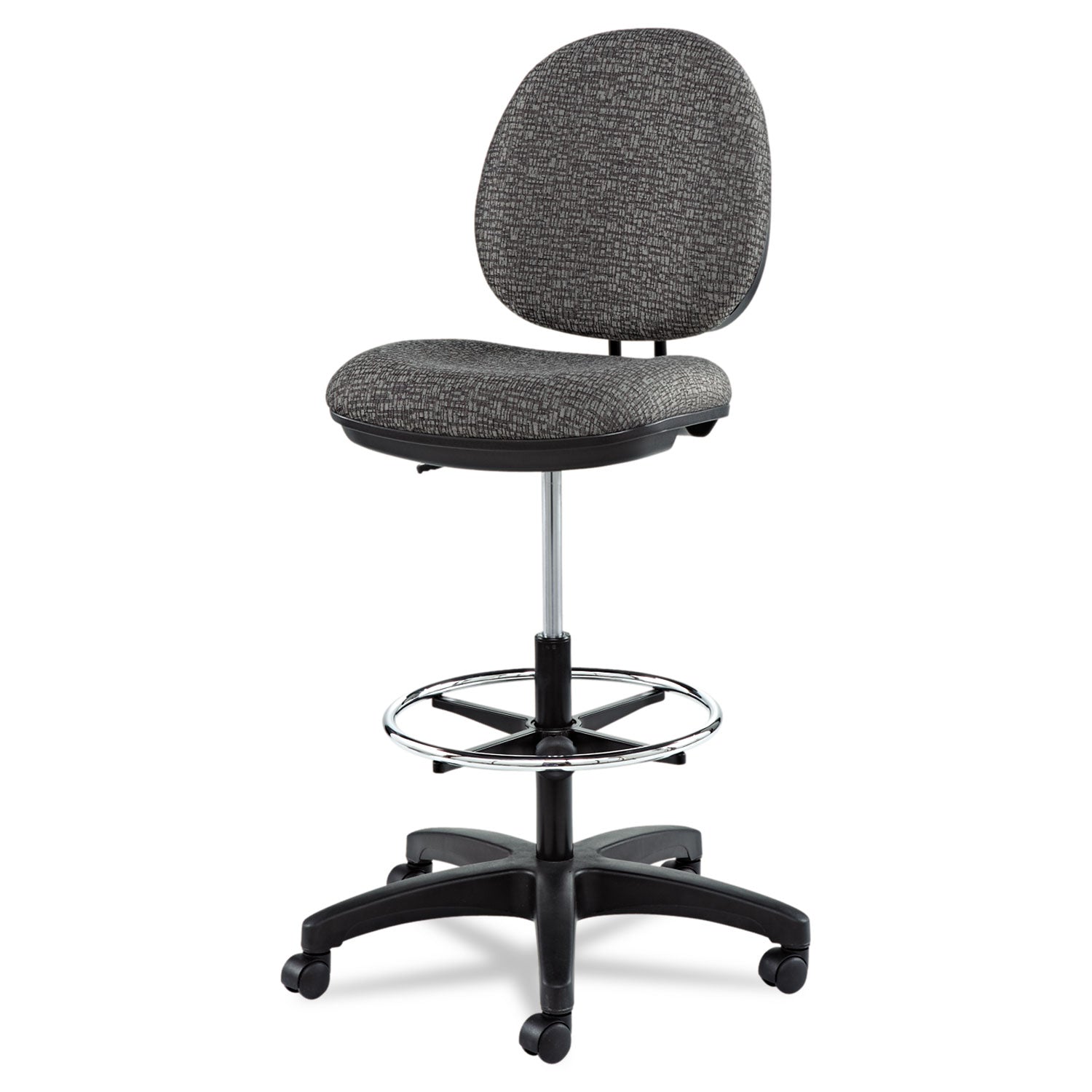 Alera Interval Series Swivel Task Stool - 275 lb Weight Capacity, Adjustable Seat Height 23.93