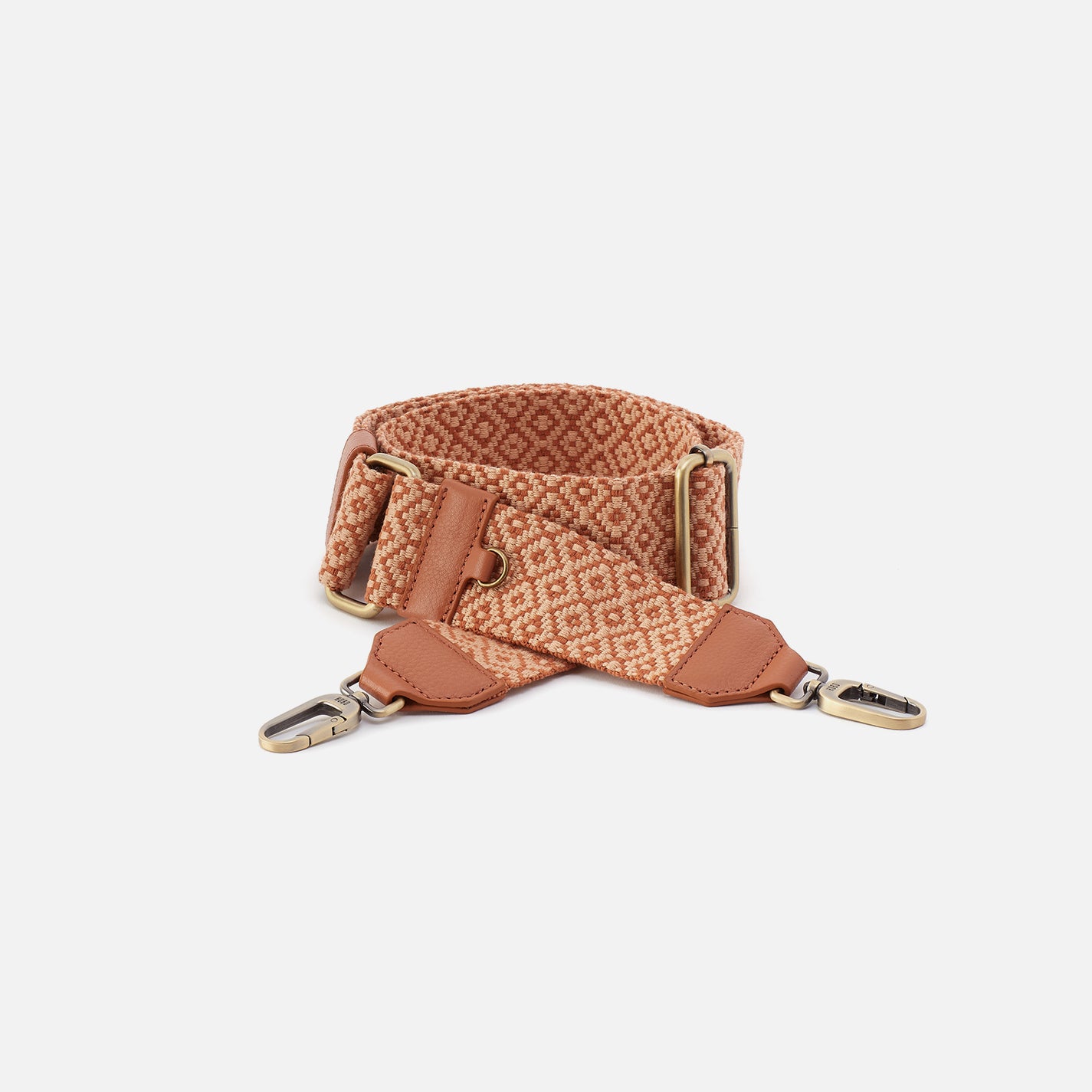 Premium Webbing Strap with Pebbled Leather Trim - Desert Sun Color - Durable & Stylish for Bags, Belts & Outdoor Gear