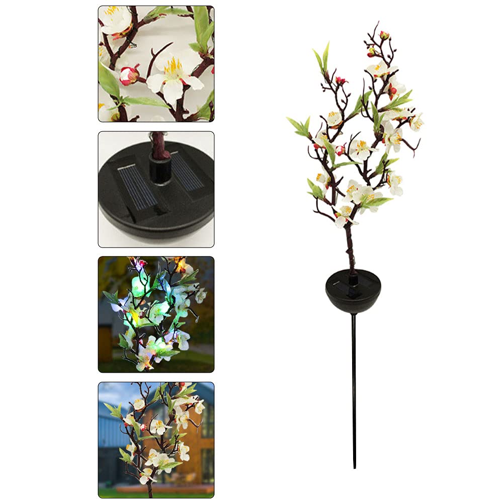 Totority Solar Flower Light - 1 Pack Solar Powered Garden Stake Light, Outdoor Lawn Decoration for Yard, Pathway, Wedding & Party Events