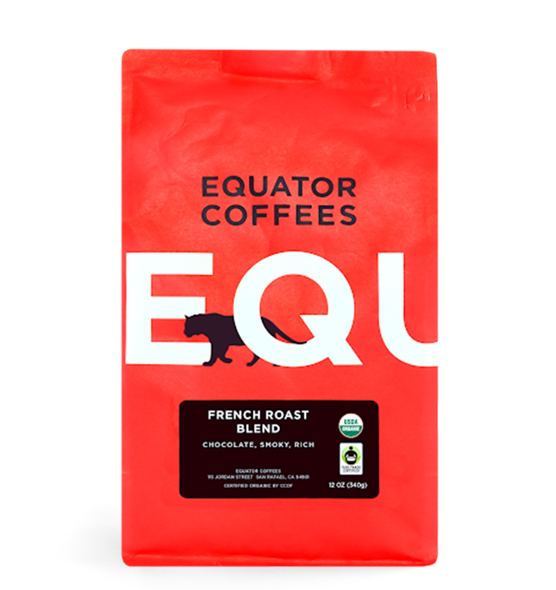 Premium French Roast Fair Trade Organic Coffee Beans - Rich & Bold Flavor for Home Brewing, Office Use & Gifts