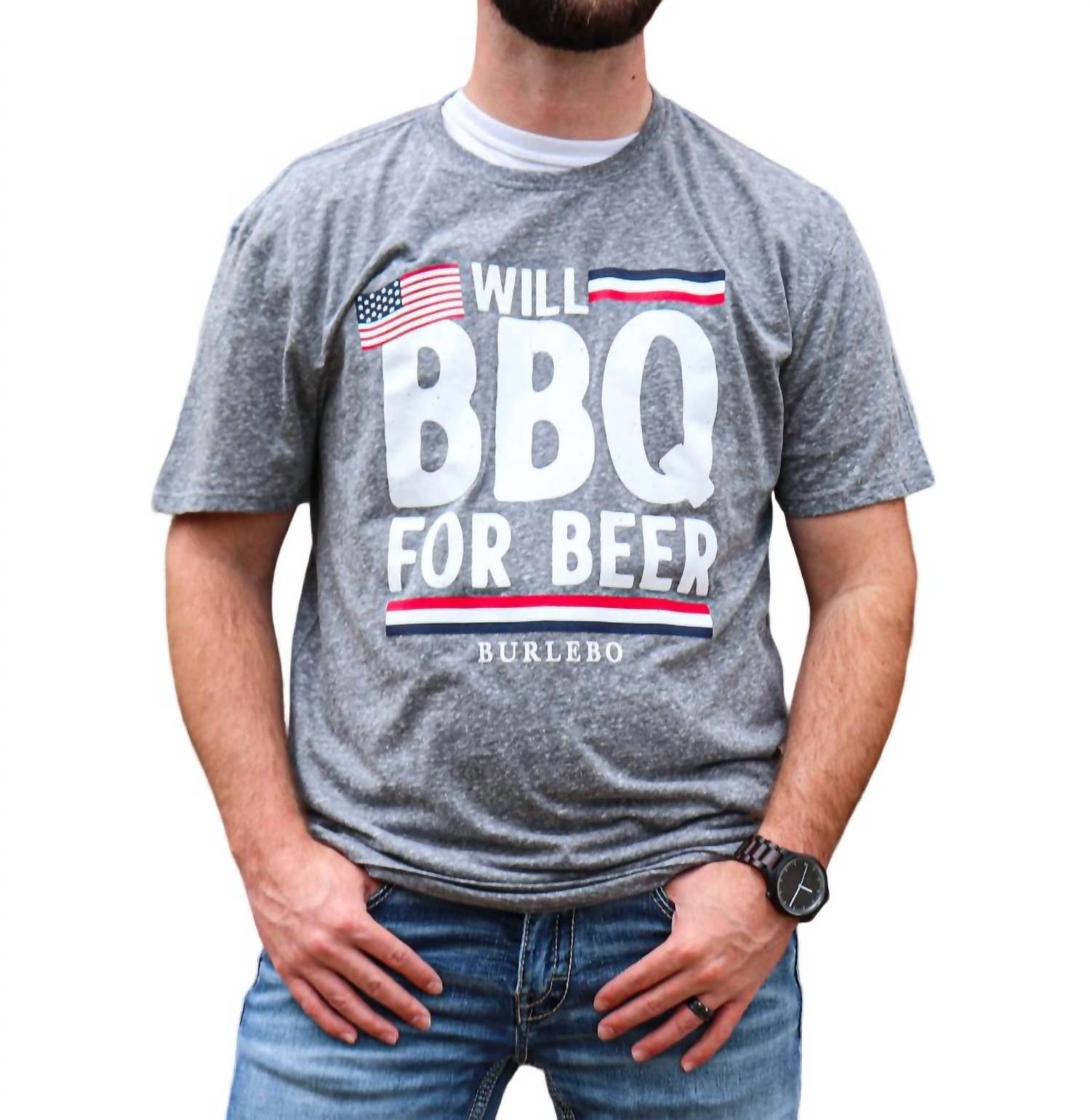 Funny BBQ Grill Lover Short Sleeve T-Shirt - Heather Grey | Perfect for Backyard BBQs, Tailgating & Beer Parties