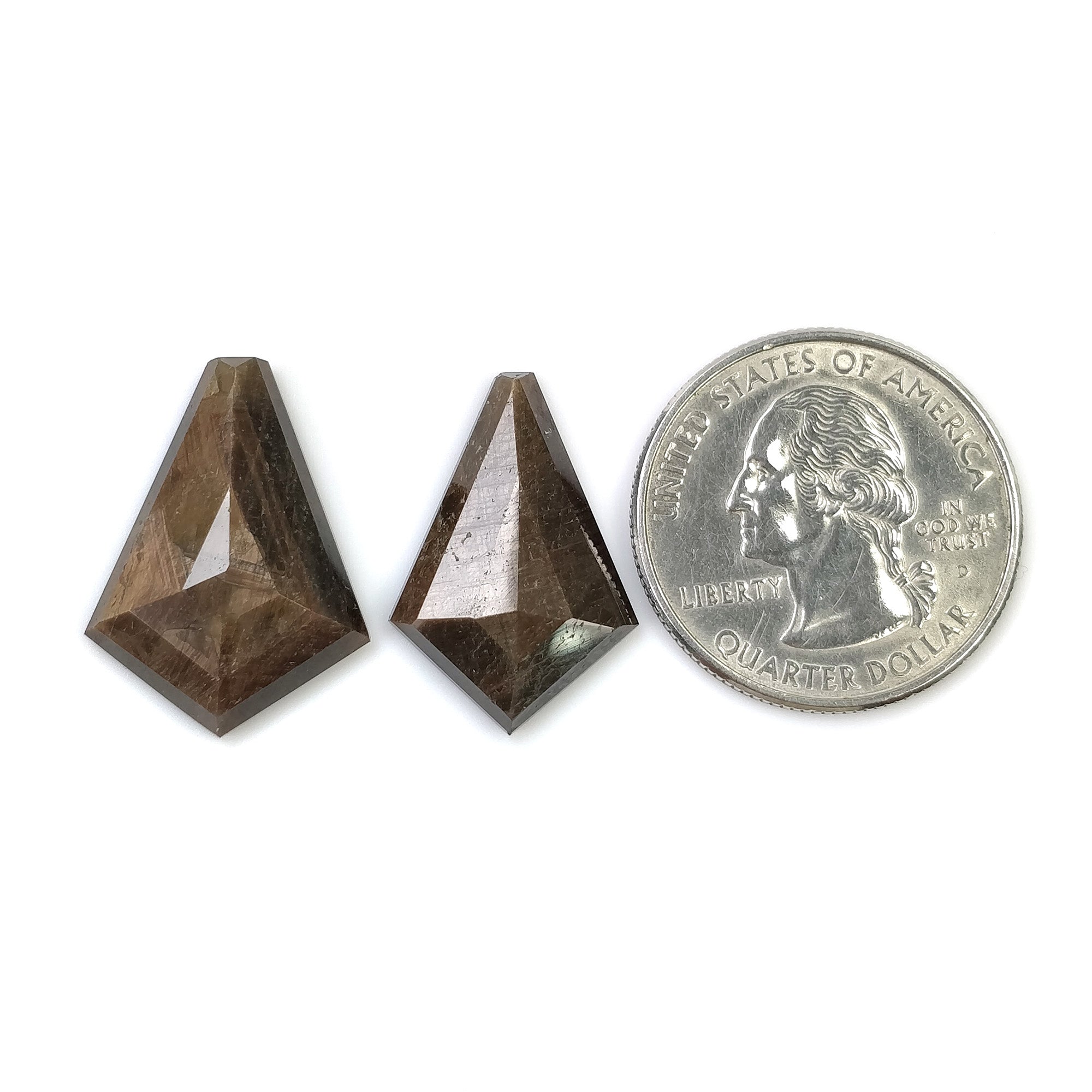 Natural Untreated Golden Brown Chocolate Sapphire Gemstone - 26.50cts Step Cut, 23x15mm & 13x17mm (2 Pieces) - Perfect for Jewelry Making, Engagement Rings & Collector's Items (Video Included)
