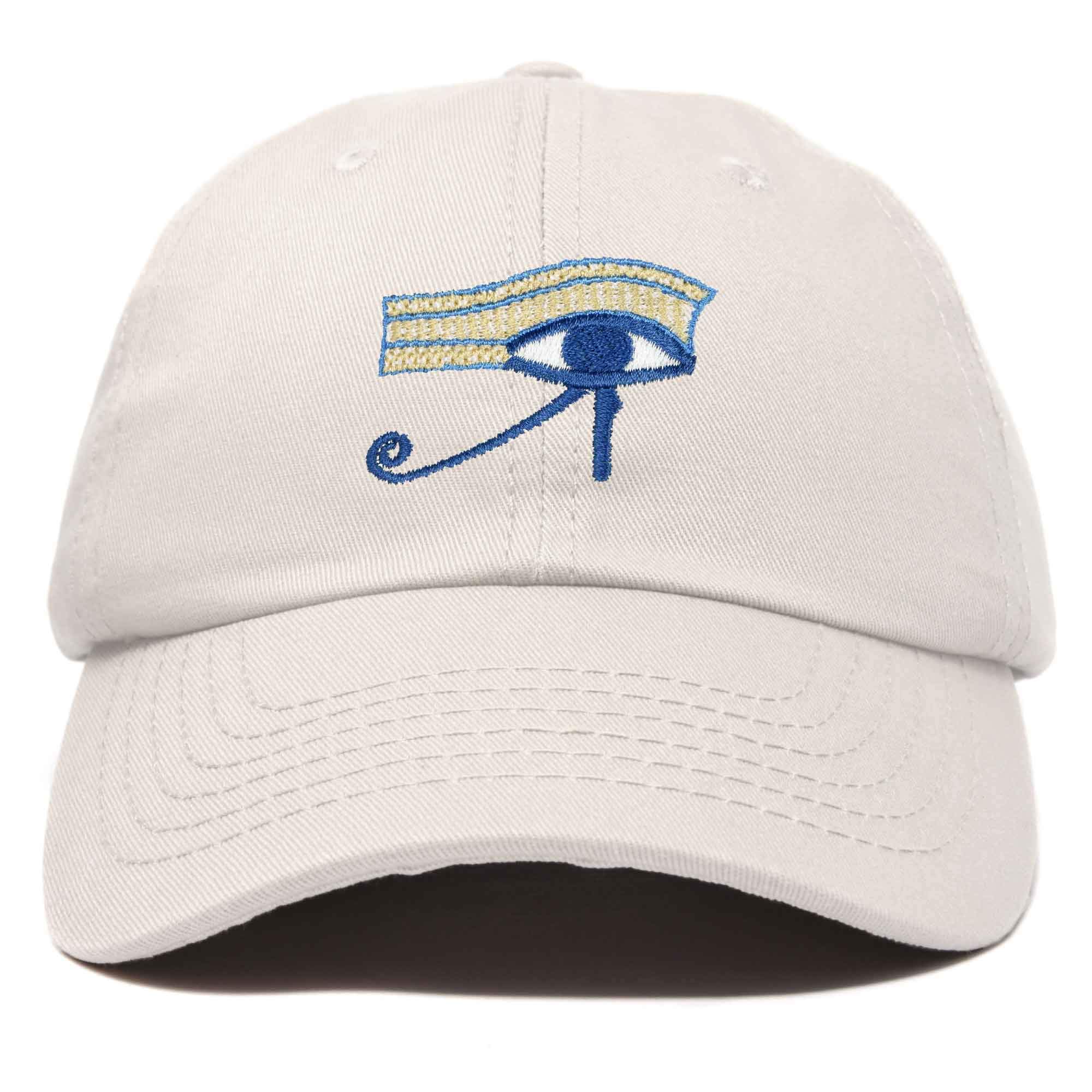 DALIX Embroidered Eye of Horus Baseball Cap for Women - Stylish Egyptian Mythology Hat for Fashion & Sun Protection - Perfect for Casual Outfits, Beach Days & Festival Wear
