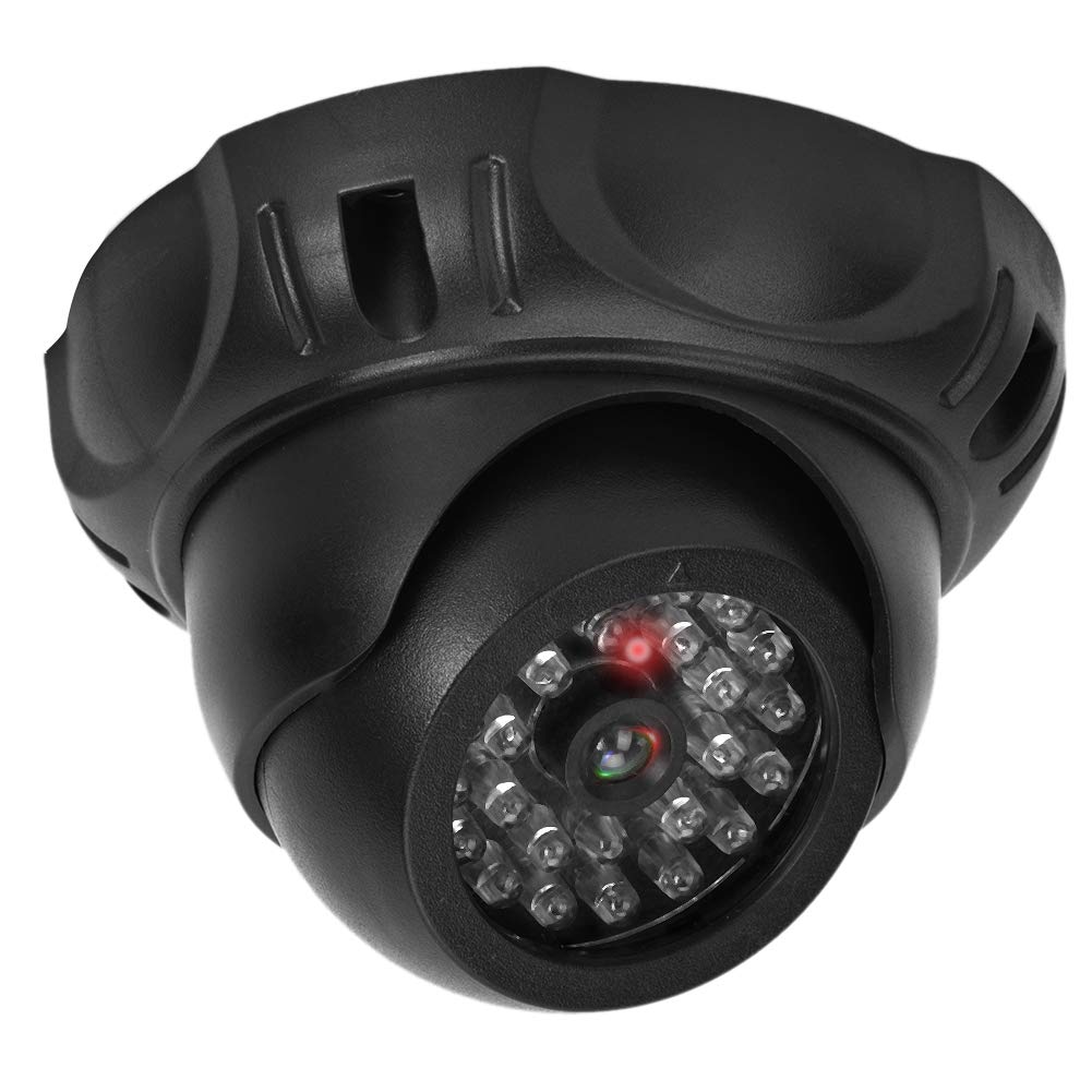 Fake Dome Security Camera with LED Light - Dummy Surveillance Camera for Supermarkets, Hotels, Parking Lots & Libraries | Deter Crime & Enhance Safety
