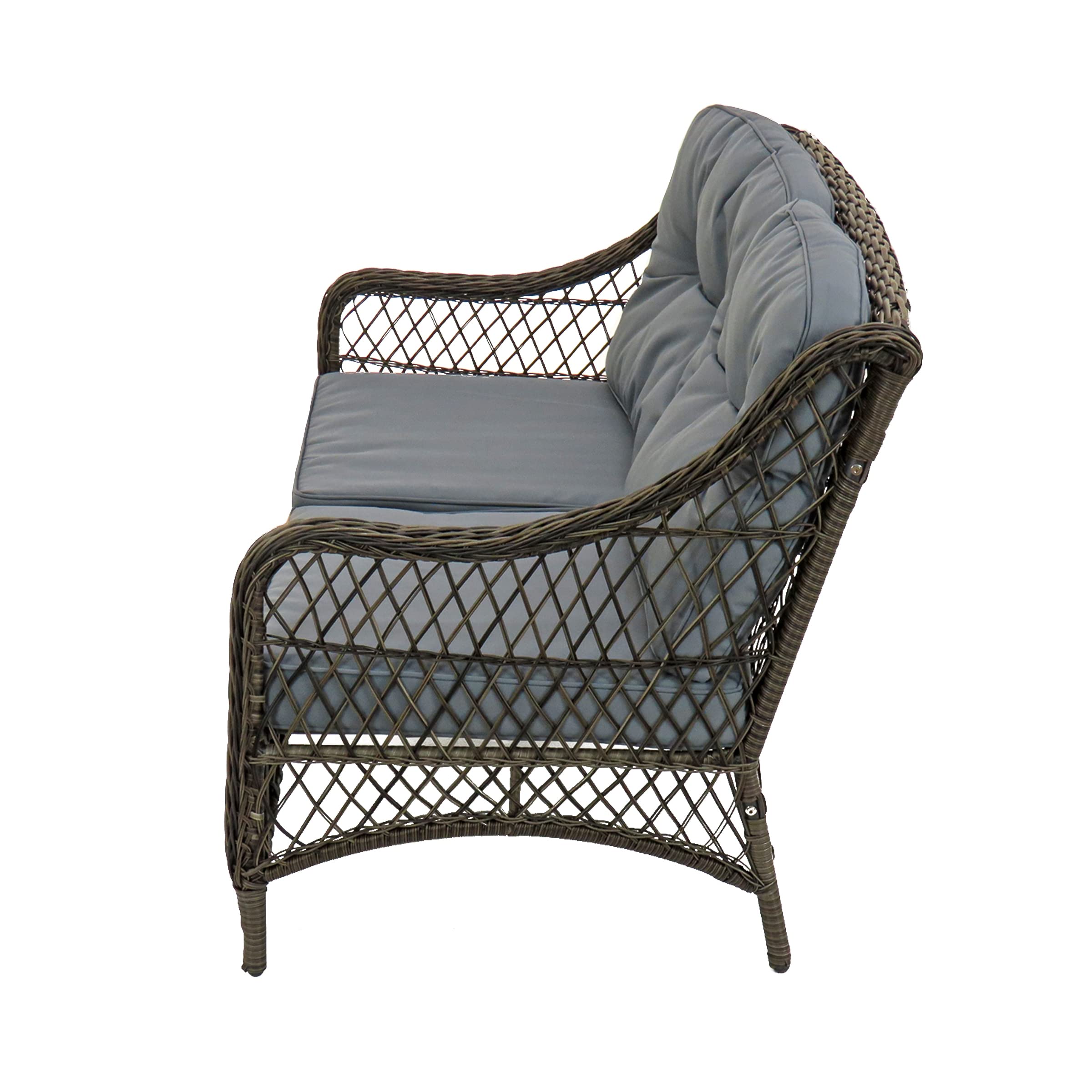 Premium Black Outdoor Furniture Set SV42-SS0363-4P - Patio, Garden & Backyard Dining - Weather-Resistant 4-Piece Seating for Relaxing & Entertaining