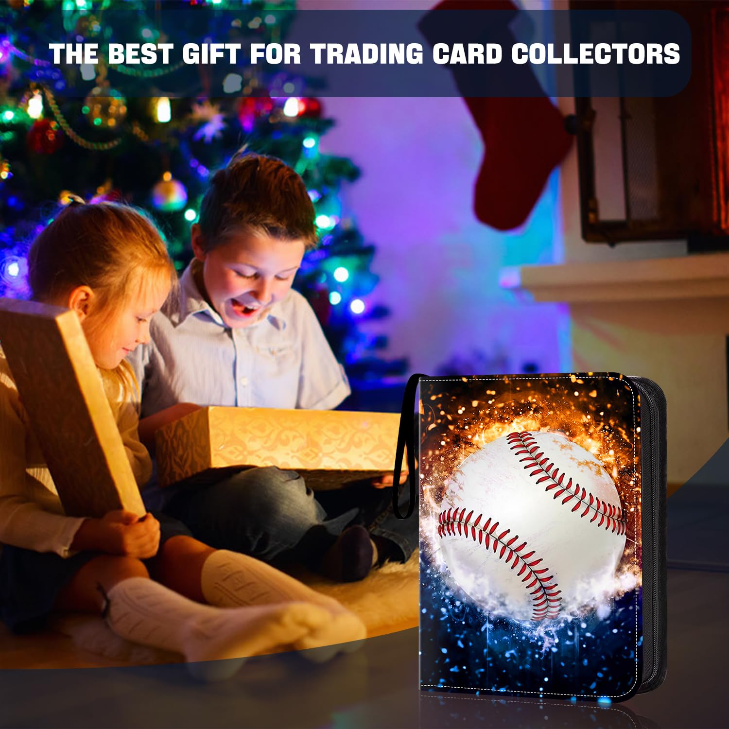 900-Pocket Baseball Card Binder with Protective Sleeves - Trading Card Display Album for Sports, Game & Collectible Cards - Perfect for Collectors, Organizers & Card Show Enthusiasts