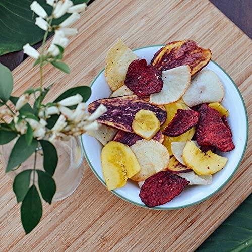 Kiwa Healthy Veggie Chips - Gluten Free Vegetable Snacks for Kids & Adults - Plantain, Beet, Parsnip, Cassava & Sweet Potato Chips - Non-GMO, Vegan, All Natural - Perfect for School Lunches, Office Snacks & Road Trips (5 Pack)