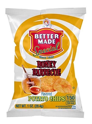 Better Made Special Honey BBQ Potato Chips - 50 Pack (50 x 1 oz Bags) - Crunchy Fresh Potato Snacks - Family Owned Brand - Perfect for Parties, Road Trips & Office Snacking