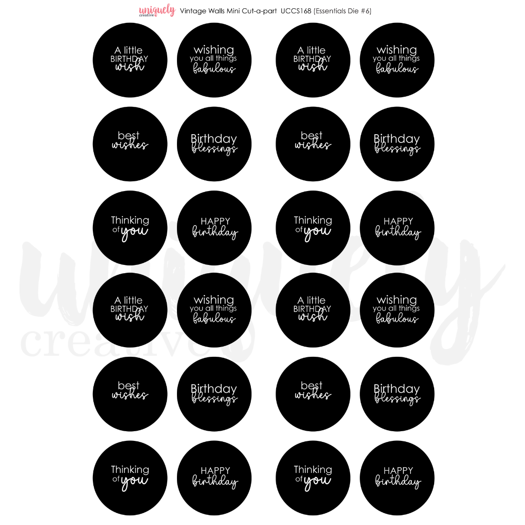 Vintage Wall Art Cut Out Sheet Mini - Decorative DIY Home Decor for Living Room, Bedroom & Office