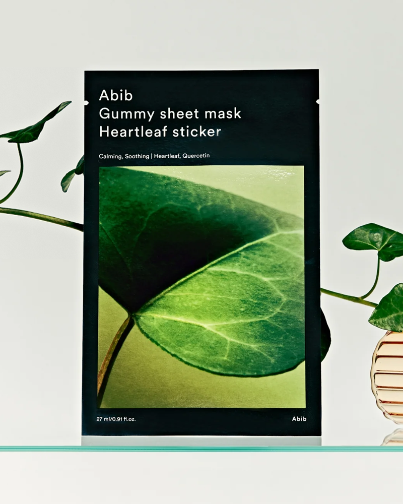 Abib Heartleaf Soothing Gummy Sheet Mask - Hydrating & Calming Facial Mask for Sensitive Skin - Perfect for Daily Skincare & Relaxation