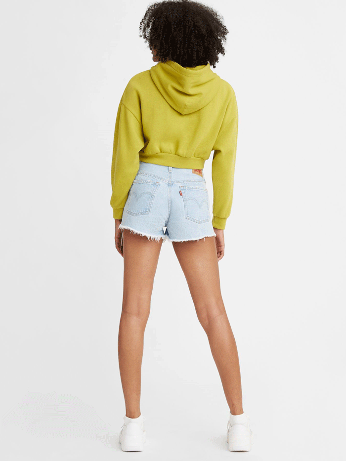 Levi's Women's 501 Original Frayed Shorts with Ojai Top in Light Blue - Casual Summer Outfit for Beach & Street Style
