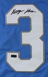Authentic Kerryon Johnson Autographed Detroit Lions Blue Jersey - Signed NFL Football Memorabilia for Collectors & Fans - Perfect for Display, Gifting, and Game Day