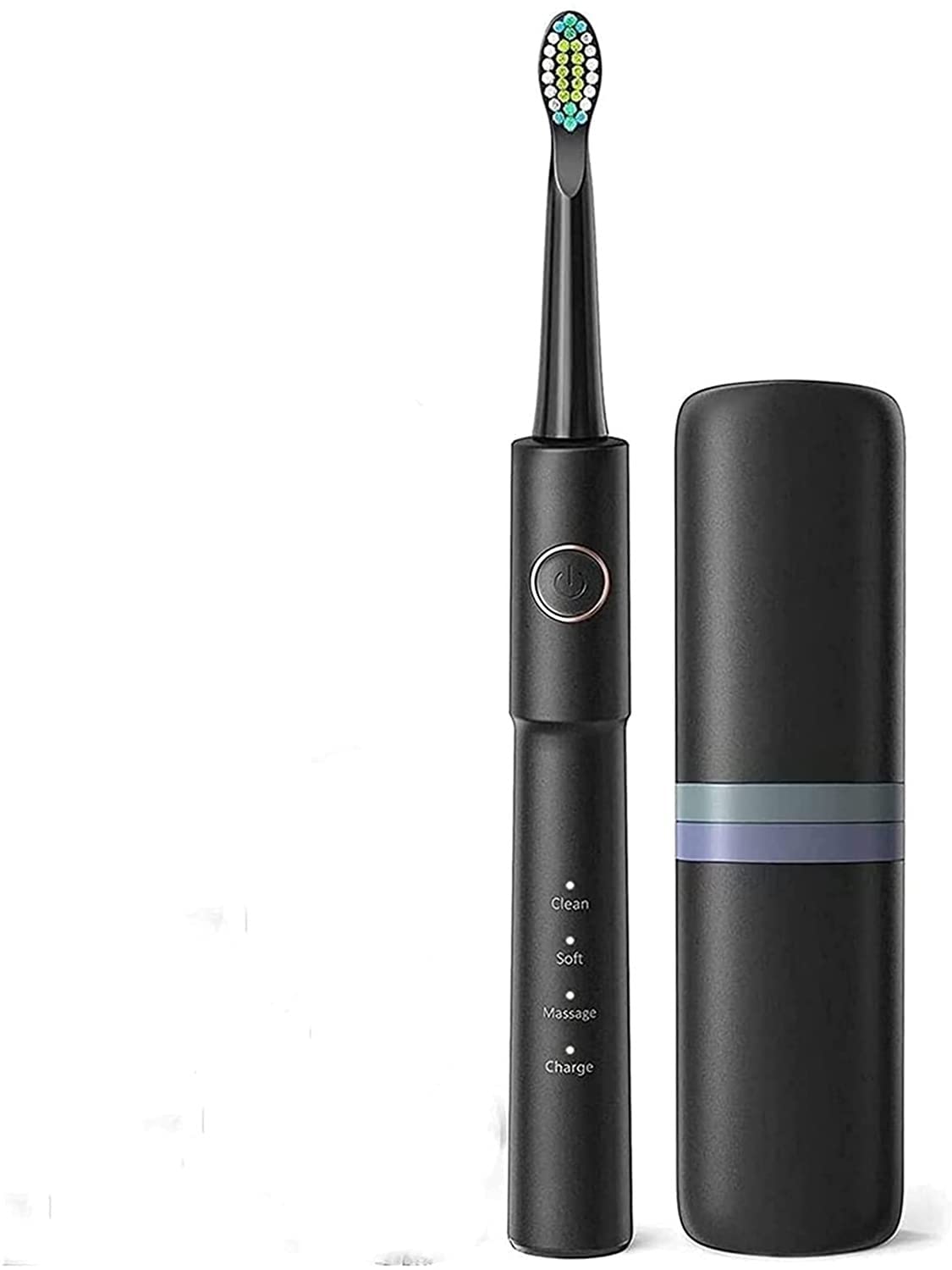 Rechargeable Electric Toothbrush for Adults with 8 Brush Heads & 5 Cleaning Modes - Whitening, Sensitive, Gum Care - Perfect for Travel & Daily Oral Hygiene