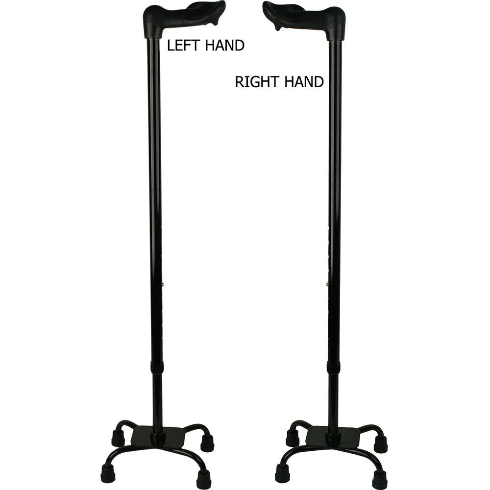 Adjustable Sturdy Quad Cane with Comfortable Palm Grip - Ideal for Seniors & Mobility Support for Walking, Standing & Daily Activities