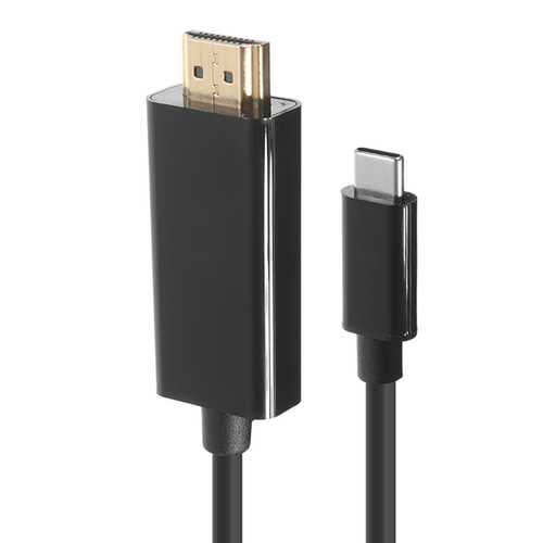6ft 1.8M 4K USB 3.1 Type C Male to HDMI Male Adapter Cable for MacBook Pro, iPad, Tablet - High Speed Data Transfer & Video Streaming for Home Office & Entertainment