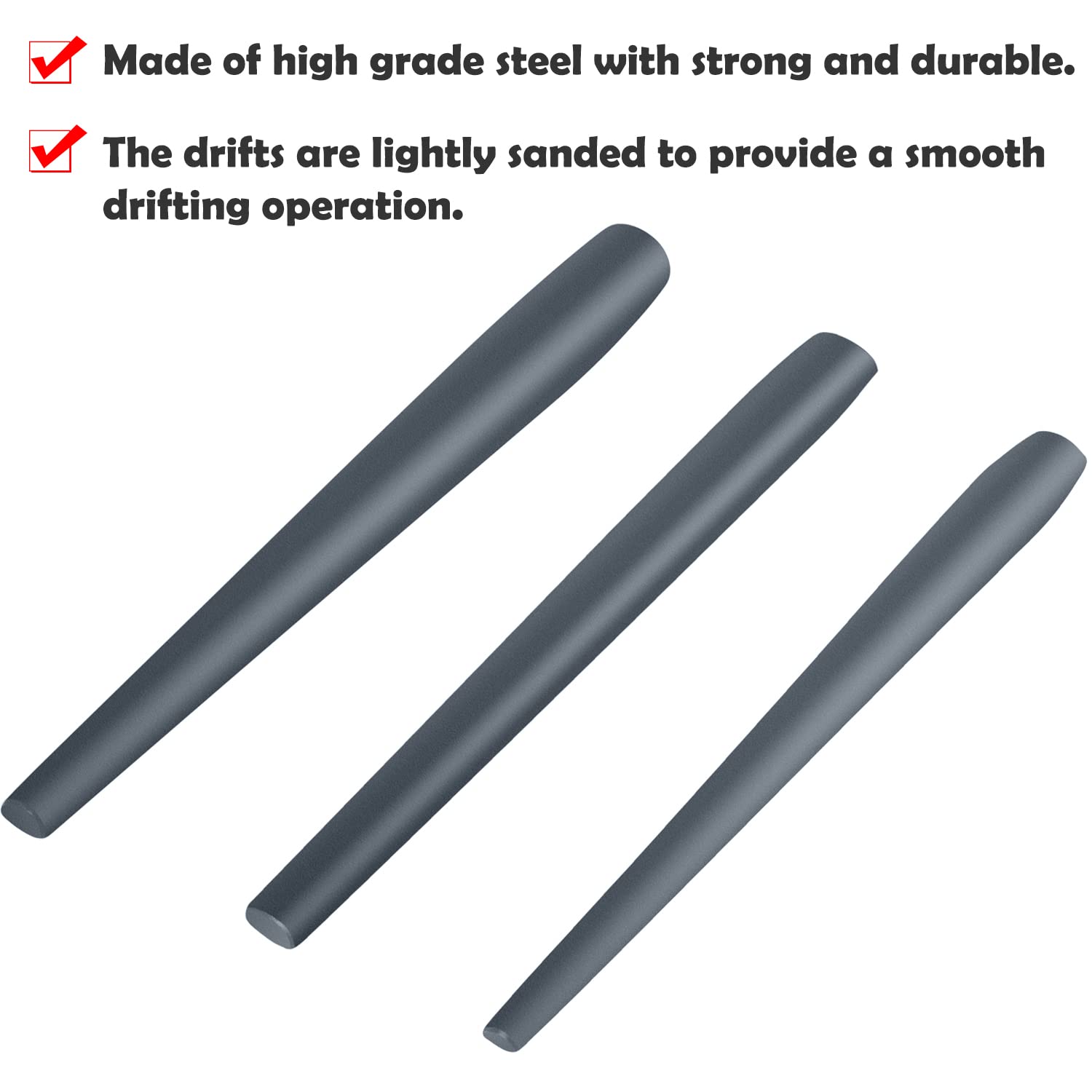 **Professional Blacksmith Drift Set - 3-Piece Forging Tools for Knifemaking, Tomahawk Axe & Hammer (Perfect for Tongs, Axes & Blacksmithing Projects)** - **Ideal for DIY Metalworking, Blade Crafting & Tool Repair**
