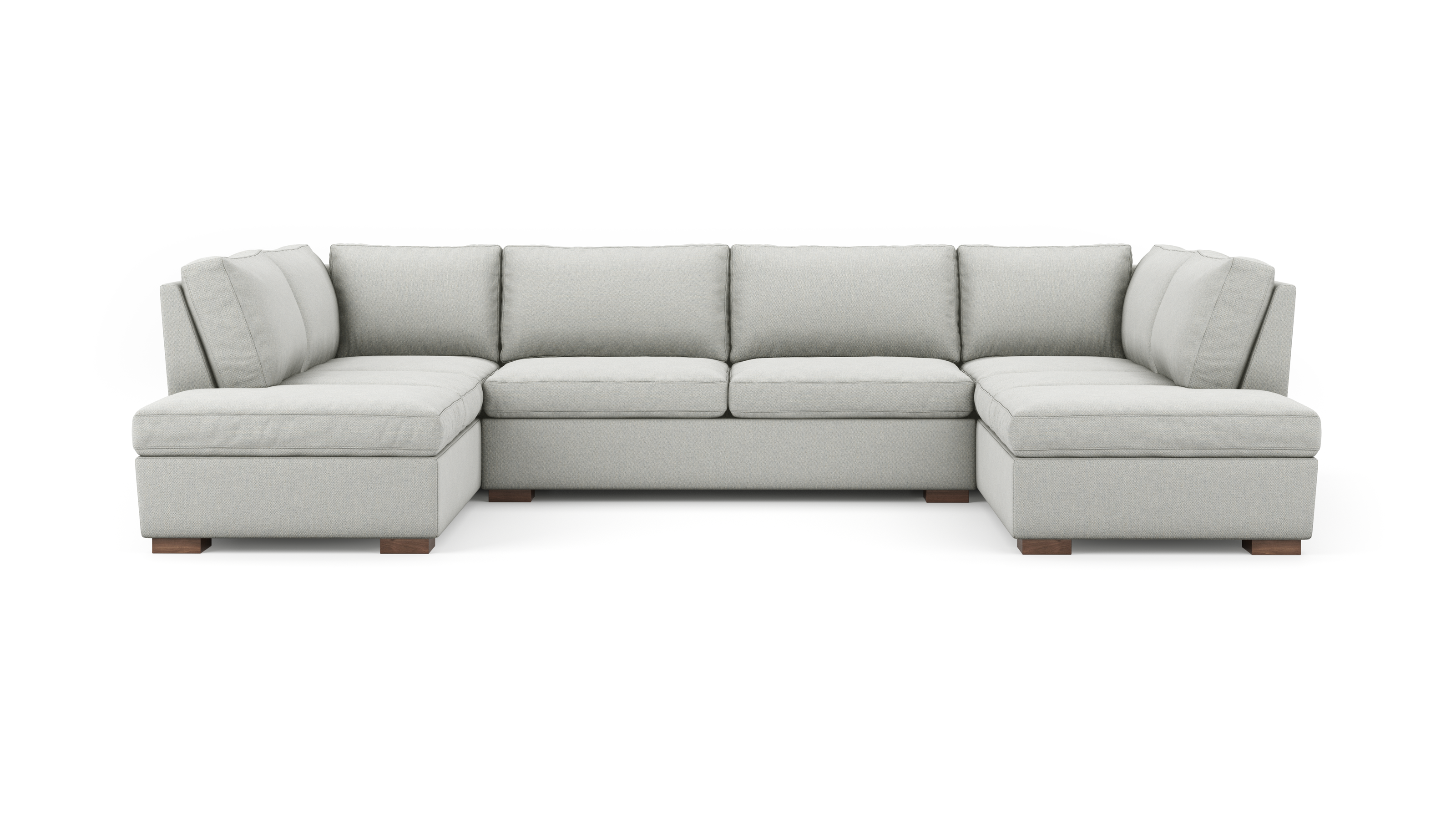 U-Shaped Sectional Sofa with Bumper - 100