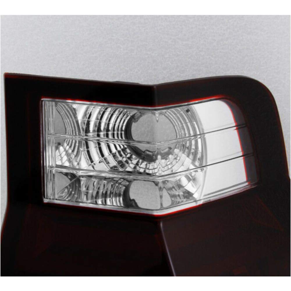 2006-2010 Jeep Commander Dark Red Tail Lights Replacement Pair - Driver & Passenger Side LED Brake Lights for Improved Night Visibility & Style Upgrade