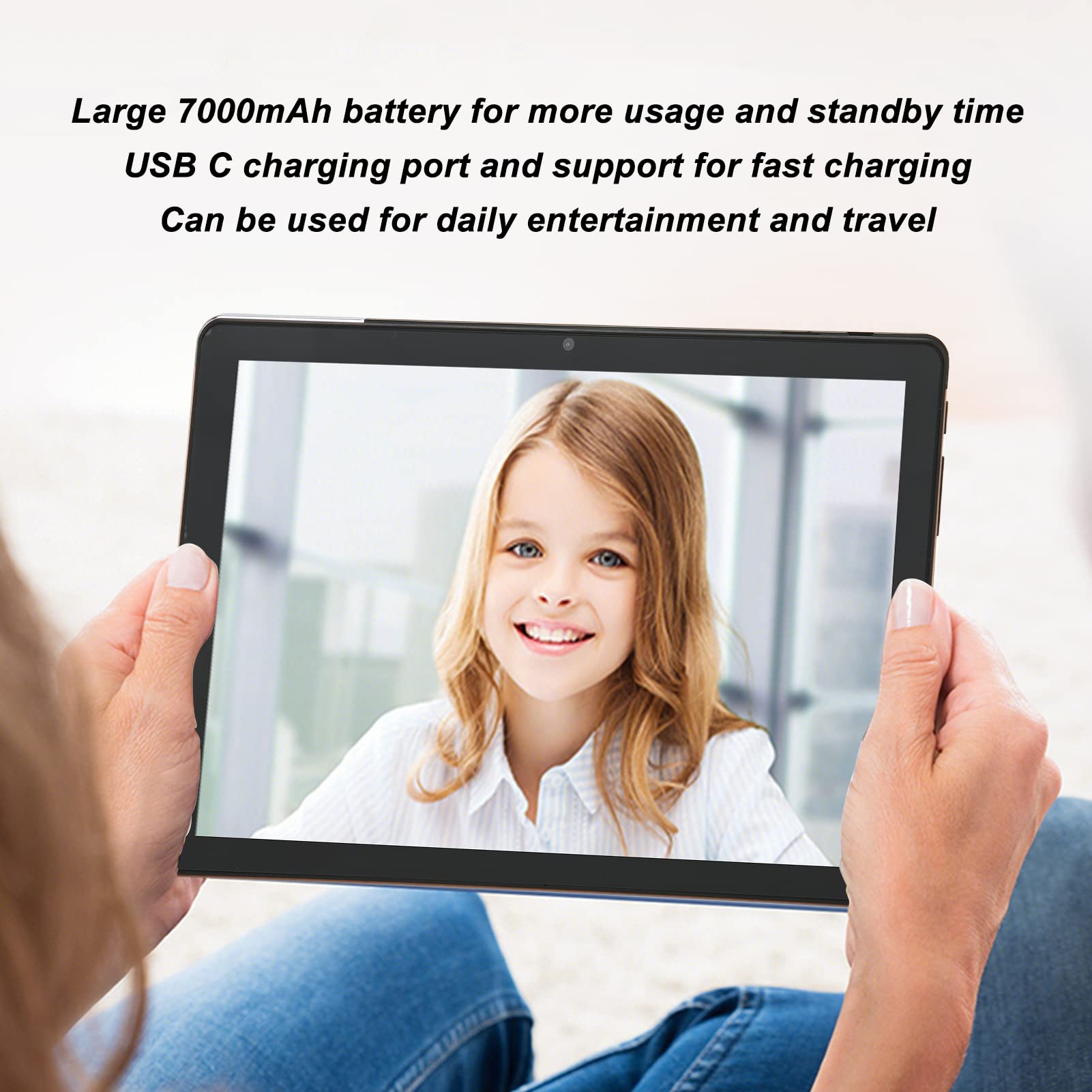 10 Inch Android Tablet with 12GB RAM 128GB ROM - Octa Core CPU, 5G Network, HD 1920x1080 LCD Display - Android 11.0 Tablet PC for Online Learning, Remote Work & Entertainment