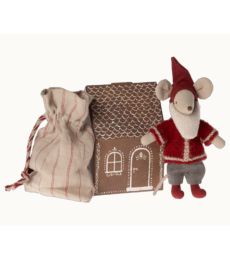 Maileg Santa Mouse - Adorable Christmas Decoration & Holiday Gift for Kids | Perfect for Tree Ornaments, Stocking Stuffers & Festive Home Decor