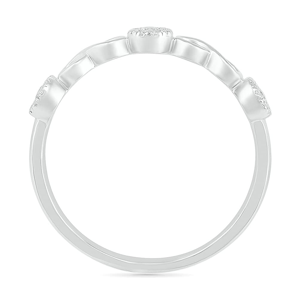 10kt White Gold Round Diamond Classic 3 Stone Ring (1/4 CTTW) - Elegant Engagement, Wedding & Anniversary Jewelry Gift for Women