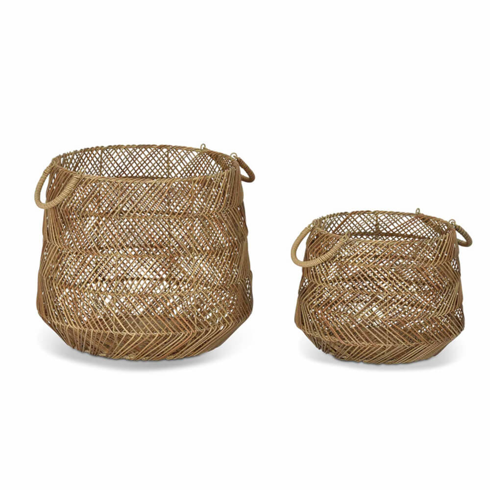 Hinton Woven Baskets - Handmade Natural Fiber Storage Baskets for Home Organization | Perfect for Laundry, Toys, Blankets & Decor
