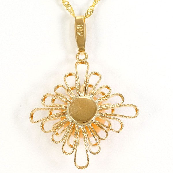 18K Yellow Gold Coral Necklace for Women - Elegant Handmade Jewelry Gift for Birthday, Anniversary & Valentine's Day - Perfect for Beach Weddings & Summer Parties