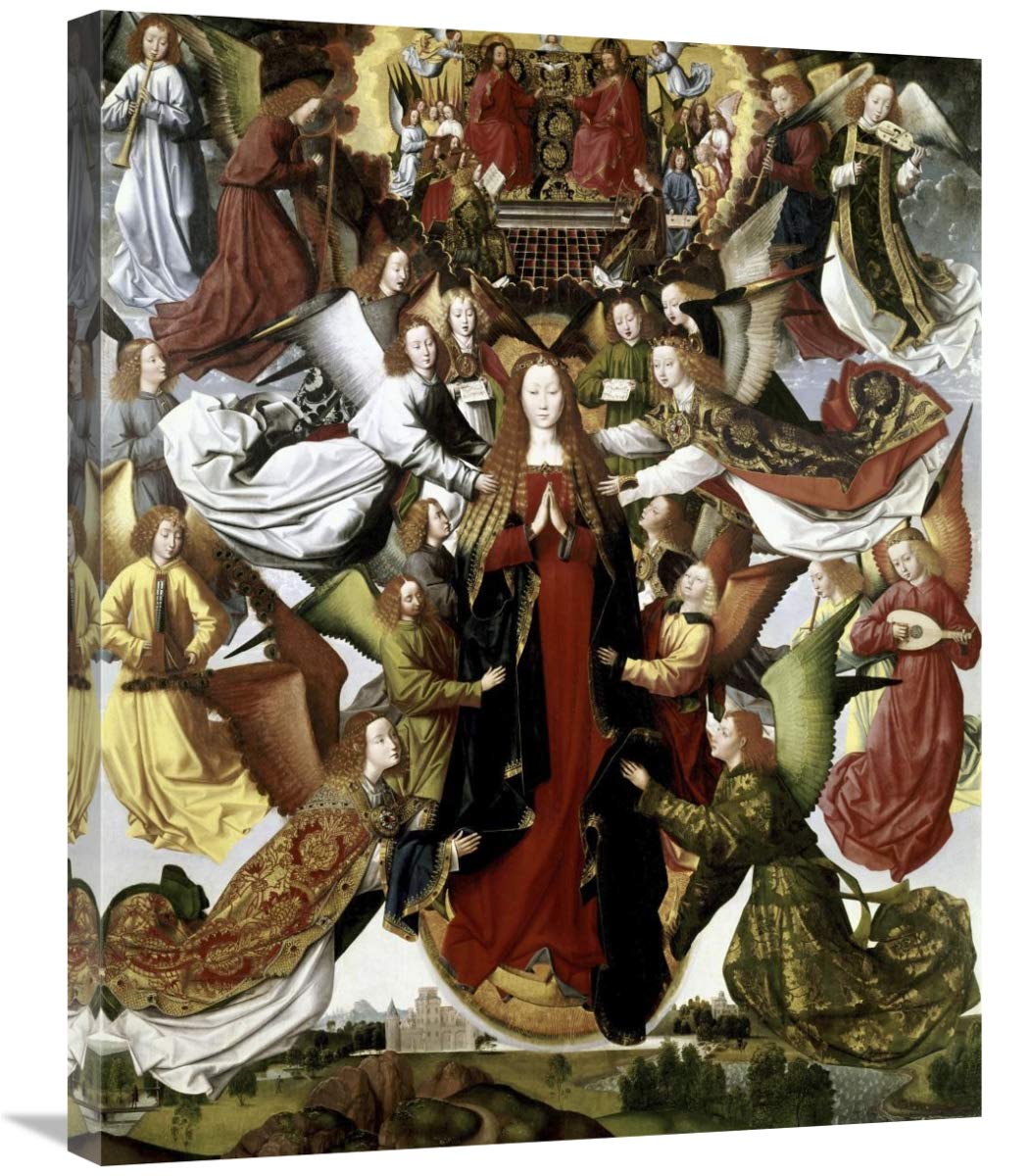 30 Inch Mary Queen of Heaven Art Print - Master of The St. Lucy Legend Religious Wall Decor - Perfect for Home Chapel, Church Altar & Catholic Gift Giving