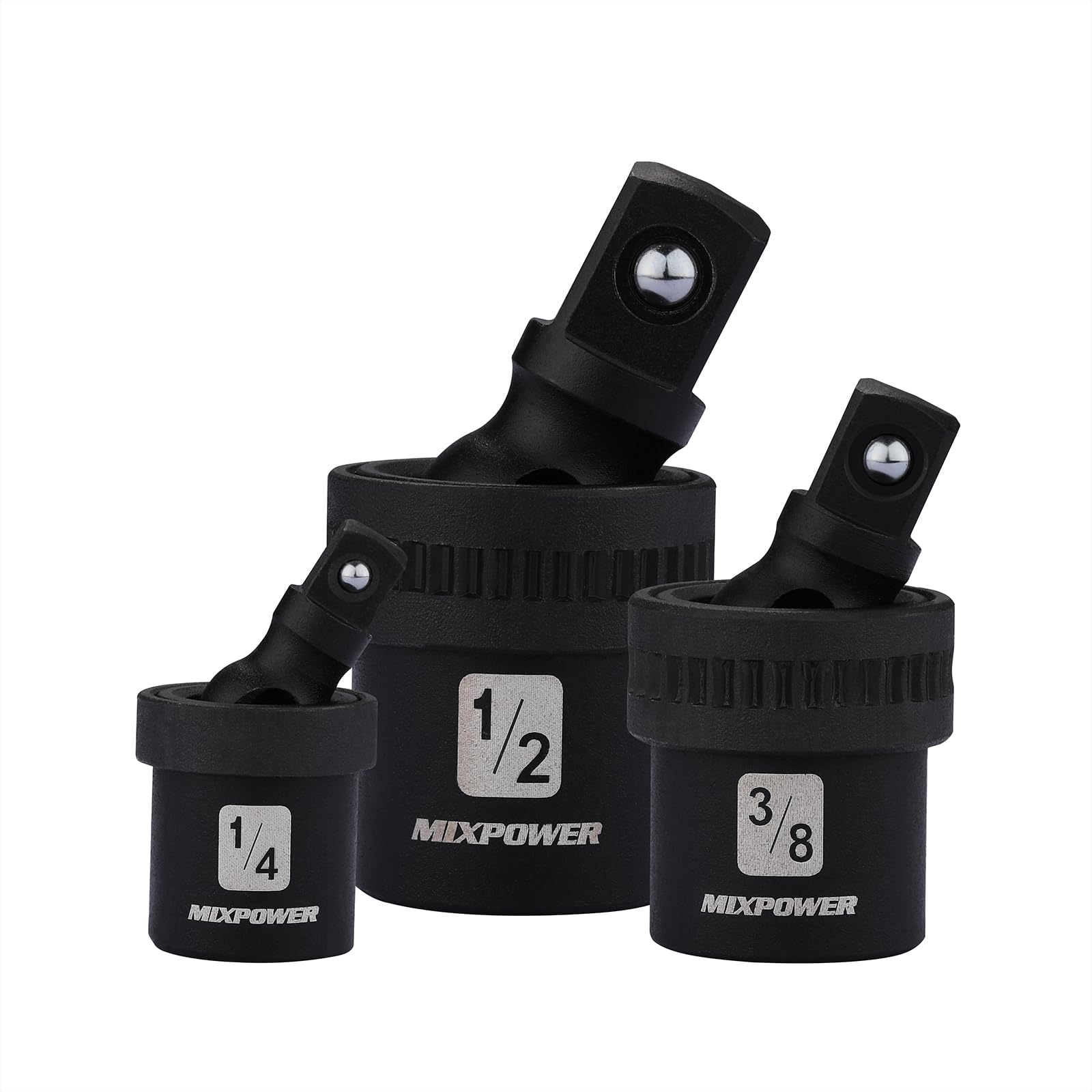 MIXPOWER 3-Piece Impact Universal Joint Socket Set - 1/4