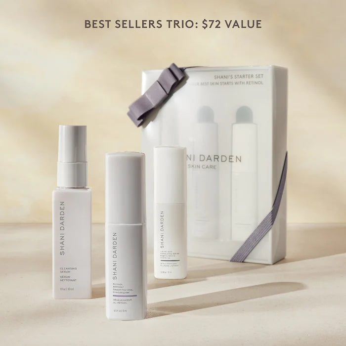 Shani Darden Retinol Skincare Set - Cleansing & Hydration Starter Kit for Anti-Aging & Glowing Skin | Perfect for Nighttime Routine & Sensitive Skin Care