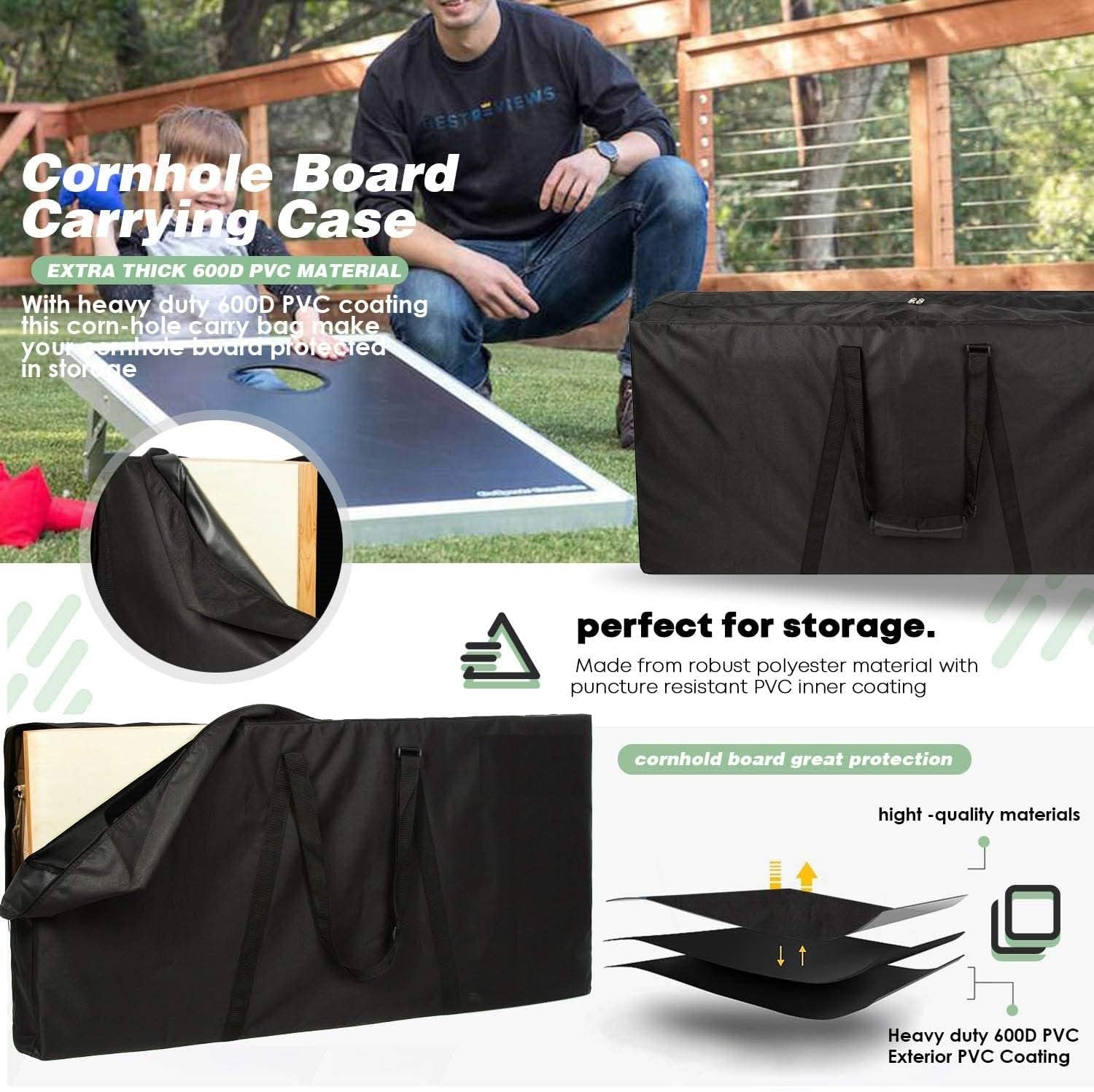 Premium BYU Slanted Cornhole Boards Set - 2 Regulation Boards & 8 Custom Team Logo Bags | Tailgate, Backyard, Party & Outdoor Games for Adults & Kids