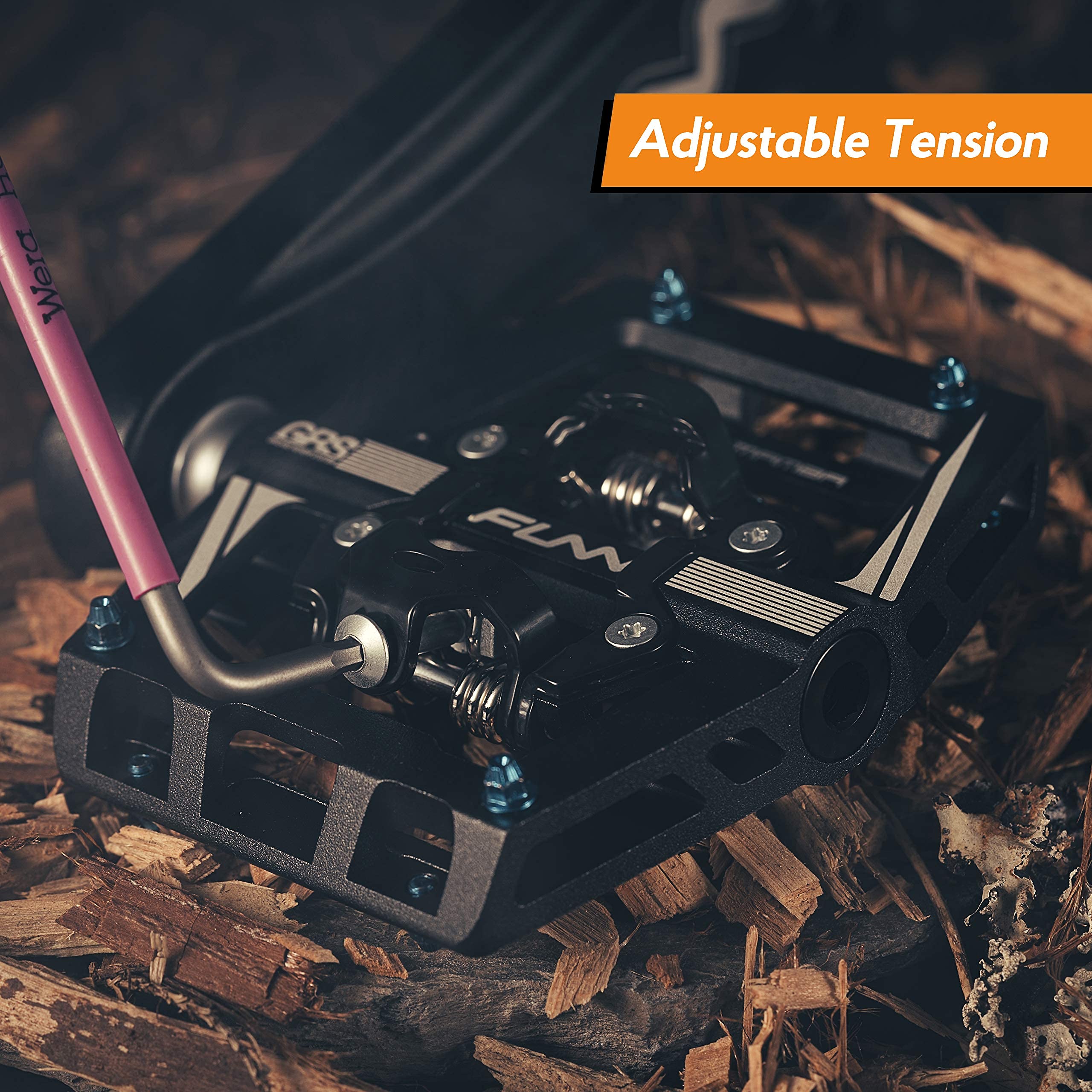 Funn Mamba S Clipless MTB Pedals - Single-Sided SPD Compatible Bike Pedals with 9/16