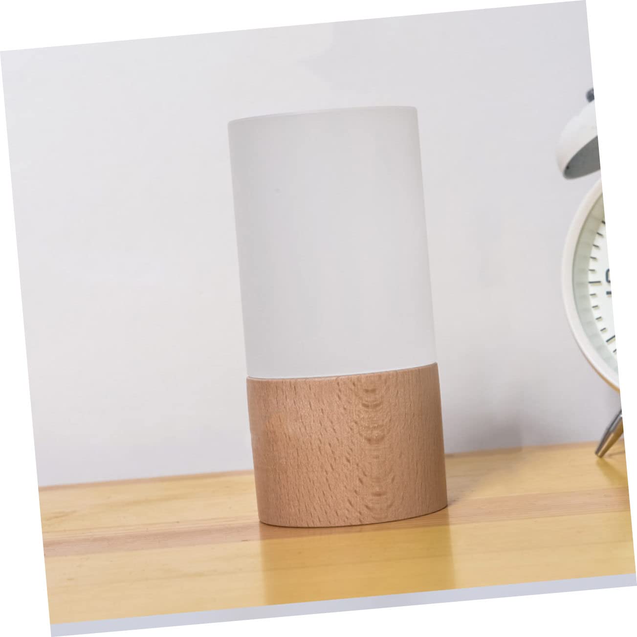 Angoily LED Night Lamp - Solid Wood Dimmable Night Light, Smart Table Lamp for Bedroom, Nursery & Living Room - Perfect for Reading, Relaxing & Nighttime Ambience