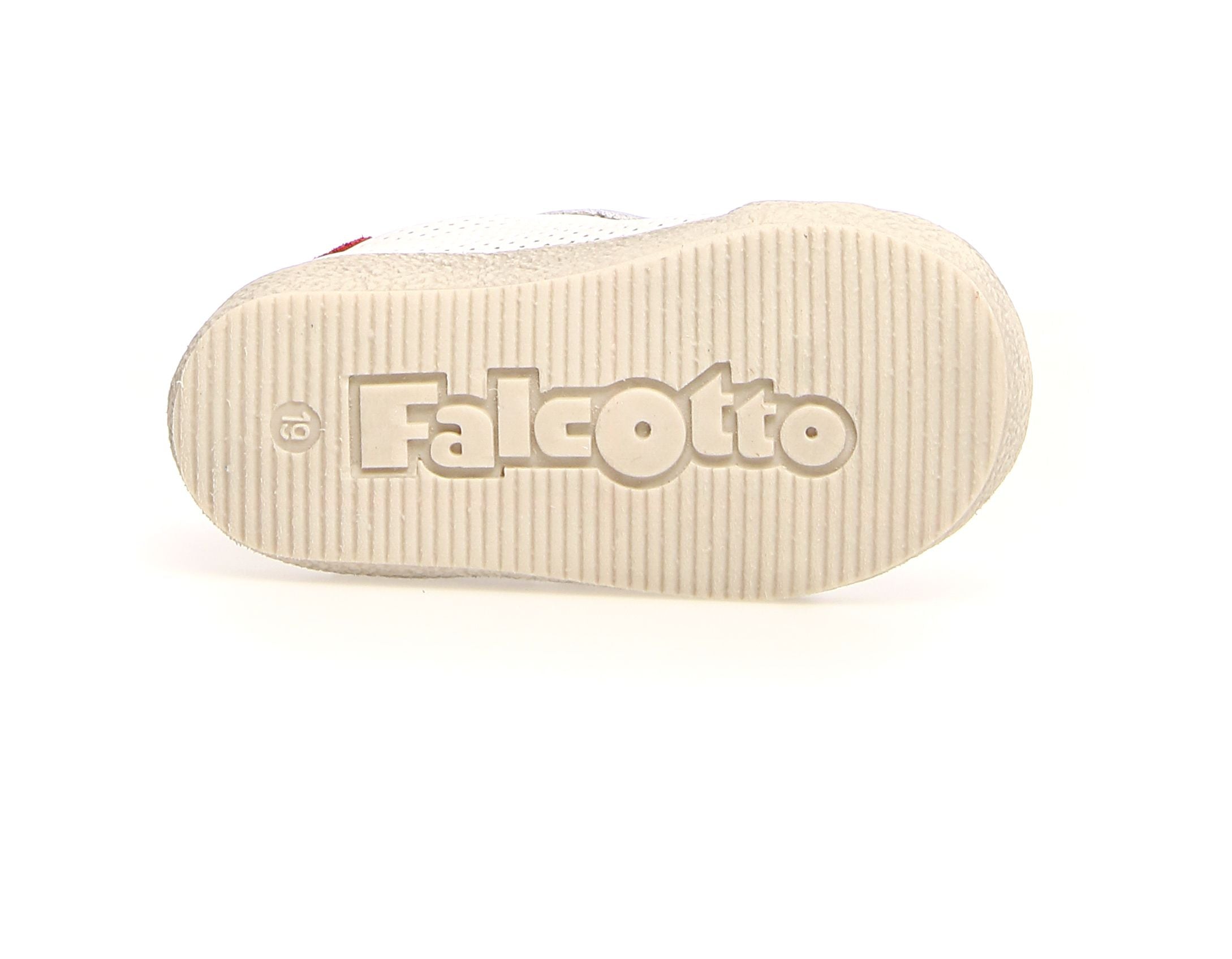 Falcotto Alnoite VL Boys' Sneakers - White & Red Athletic Shoes for Kids | Running, School, Casual Wear