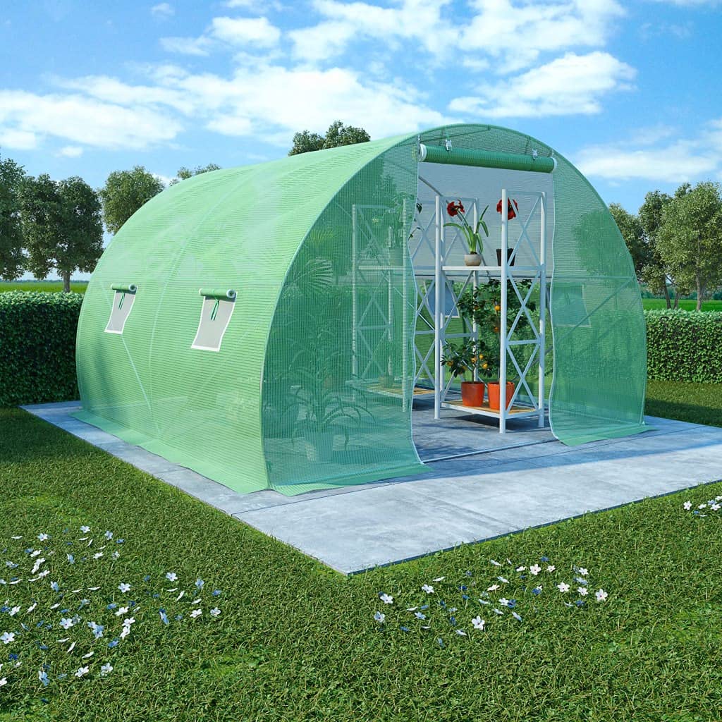 Walk-in Greenhouse Tent 9.8'x6.6'x6.6' (64.6 ft²) with Roll-Up Entry Doors & Side Windows - Outdoor Plant Gardening Shelter for Vegetables, Flowers & Seedlings - Perfect for Backyard, Patio & Small Farm Use