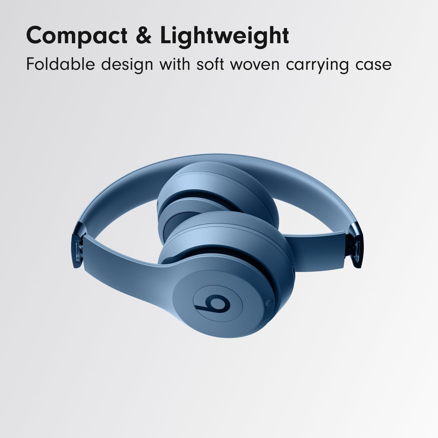 Beats Solo 4 Wireless Bluetooth On-Ear Headphones - Slate Blue (Renewed Premium) | Noise Cancelling, Built-in Mic for Calls | Perfect for Gym, Travel & Work from Home