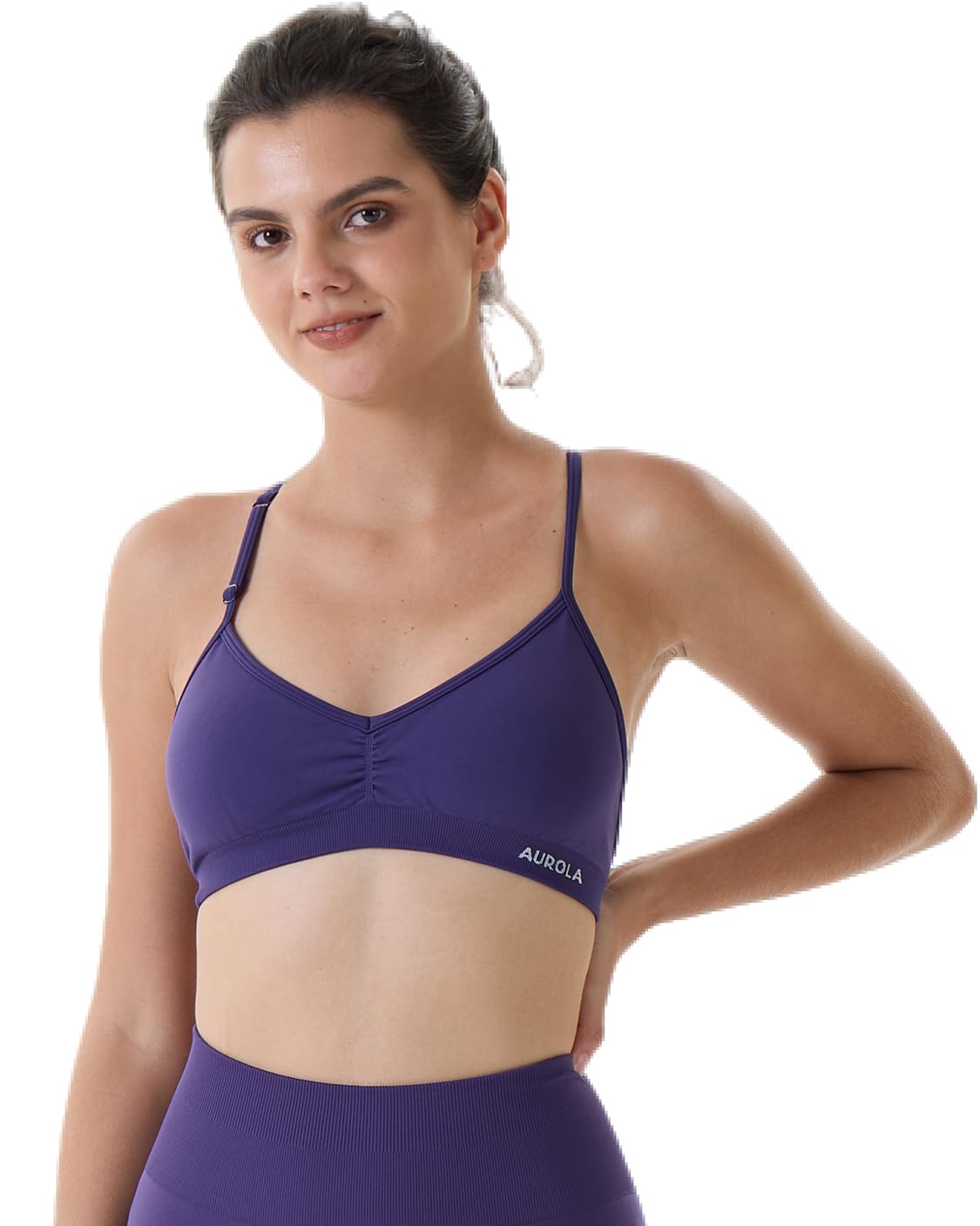 AUROLA Women's Workout Sports Bras - Removable Padded Backless Athletic Crop Top for Yoga, Running & Gym - Strapy Minimal Design for Comfort & Support