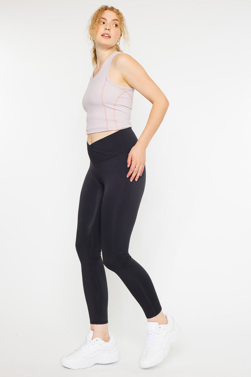 Ari Mid Rise Active Leggings for Women - High Waist Yoga Pants with Pockets - Comfortable Workout Leggings for Running, Gym & Lounge Wear