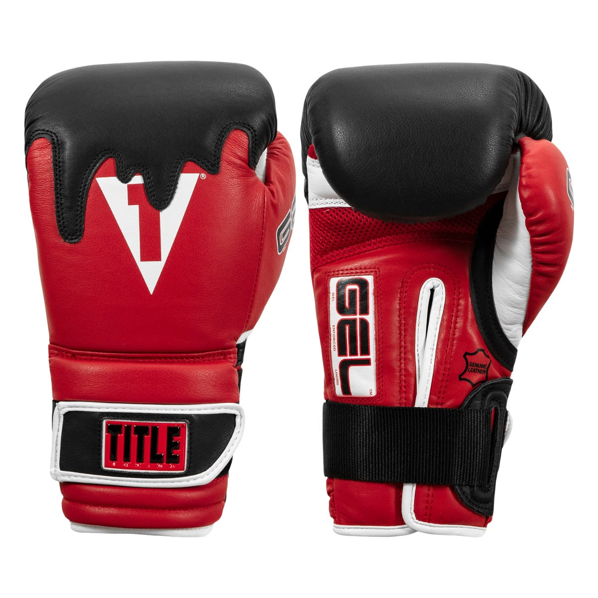 TITLE Boxing Gel Lava Leather Series Training Gloves - Premium Boxing Equipment for MMA, Kickboxing & Fitness Training