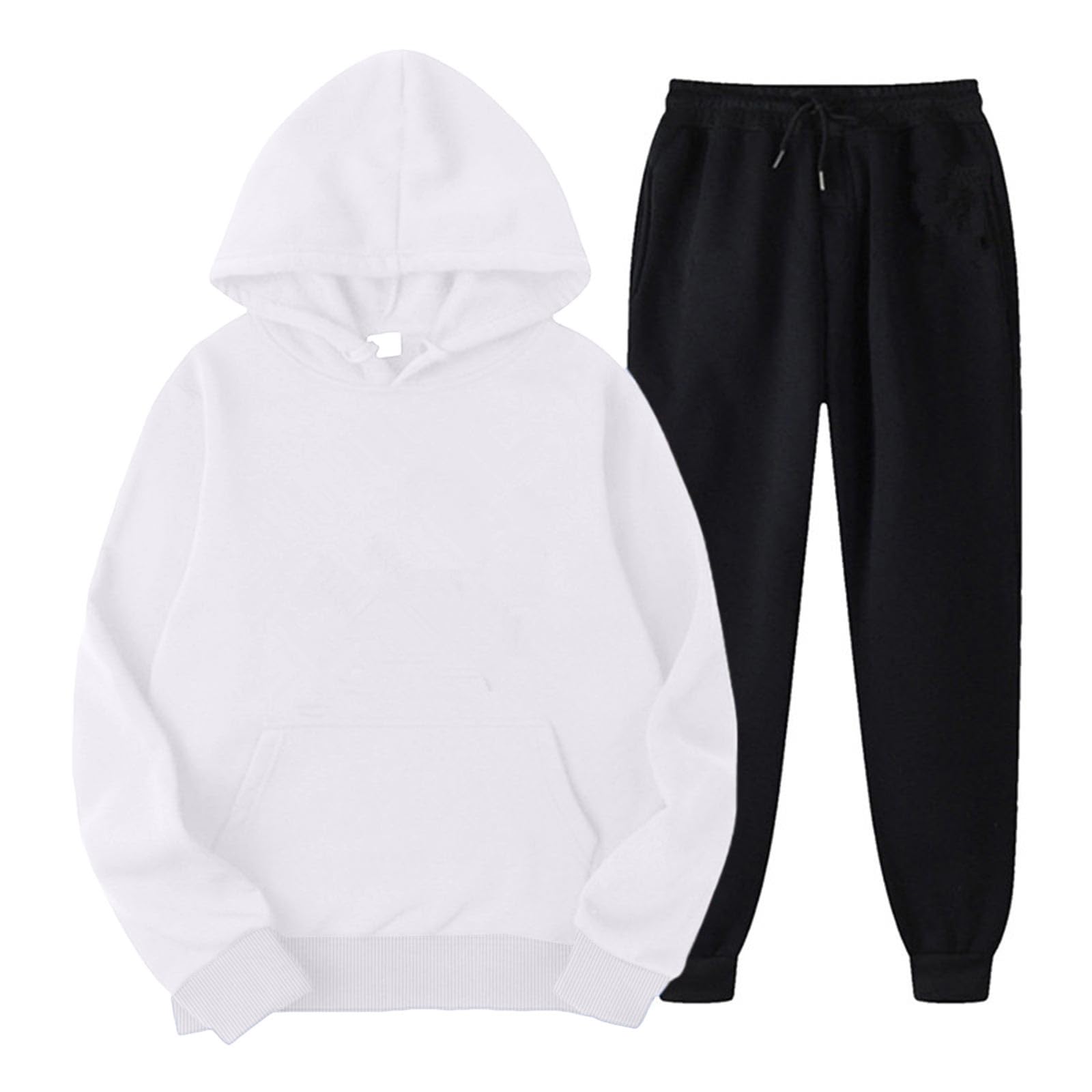 Blandoom Men's Teal Tracksuit Set - Regular Fit Hooded Jacket & Pants, Casual Solid Color Loose Fit Sports Outfit for Gym, Running, and Daily Wear
