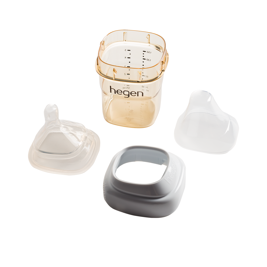 Hegen PCTO™ 150ml/5oz PPSU Baby Feeding Bottle Set - 2 Pack with Slow Flow Nipples (1-3 Months) - BPA-Free, Anti-Colic, Easy Clean - Perfect for Newborns & Infants at Home or Travel