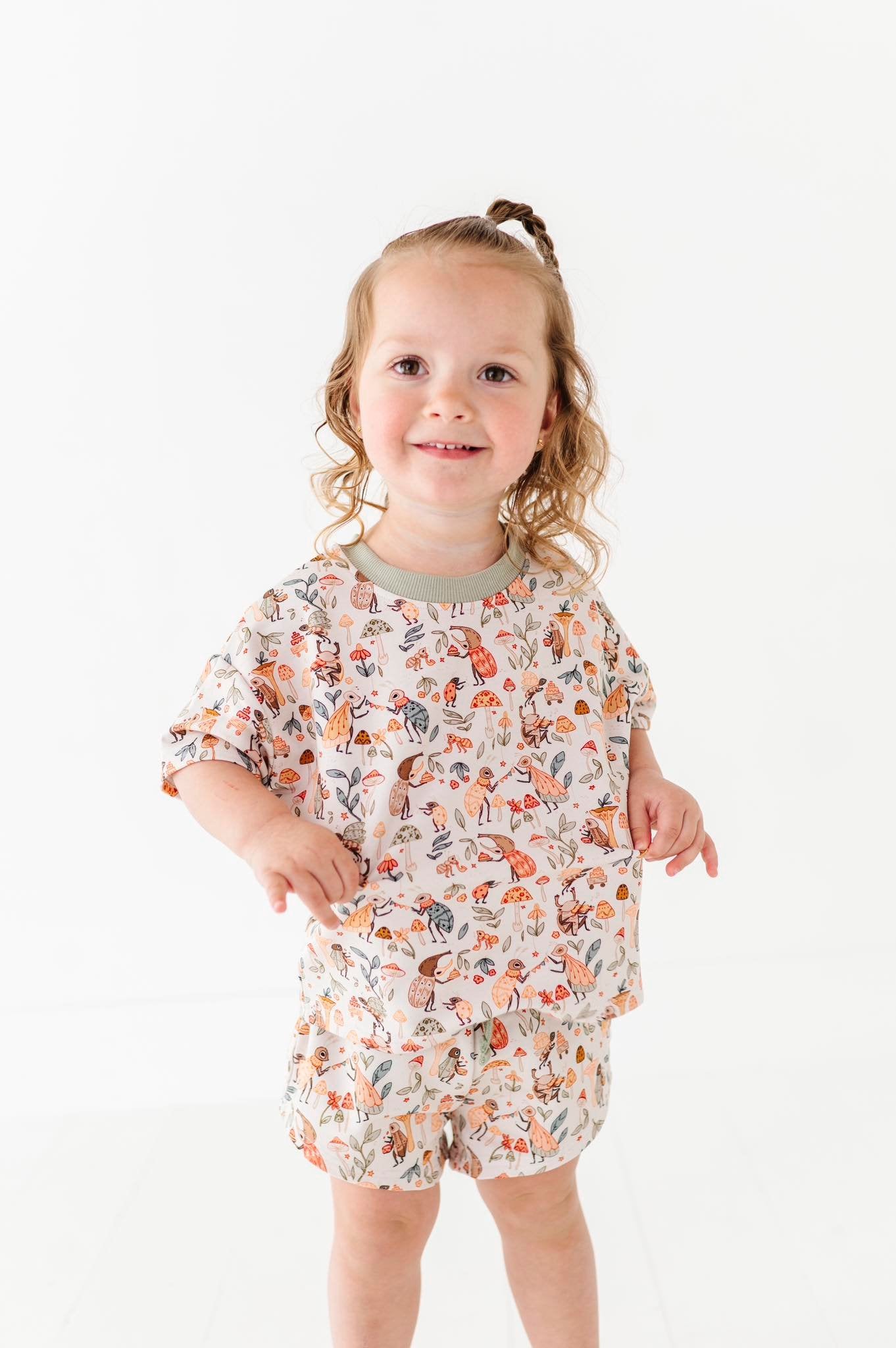 Bug Bash Kids' Terry Cotton Short Sleeve Set - Soft & Comfortable Playwear for Boys & Girls - Perfect for Summer, Playdates & Outdoor Activities