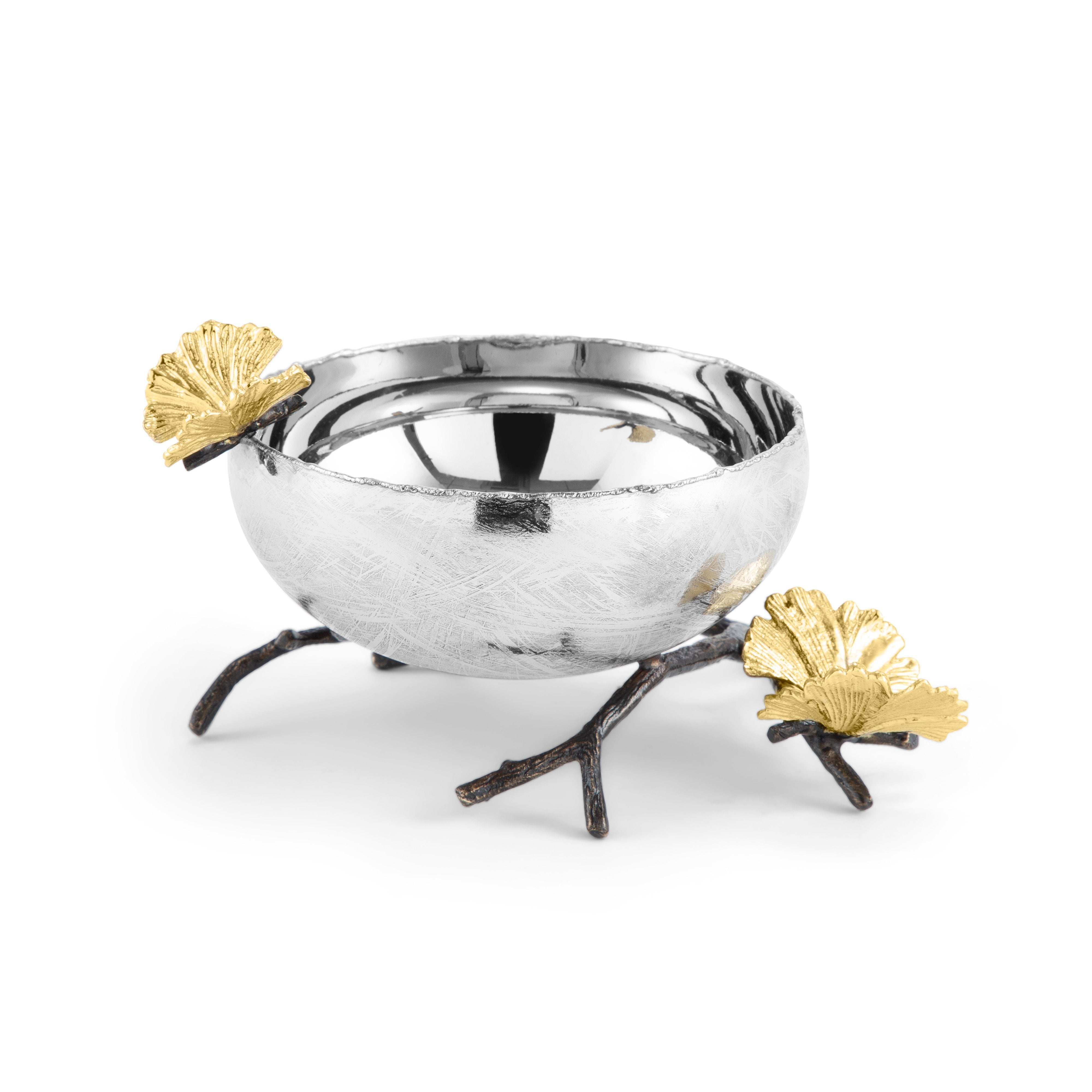 Butterfly Ginkgo Small Bowl - Handmade Ceramic Rice Bowl for Soup, Salad, Dessert - Perfect for Home Dining, Party Serving & Gift Giving