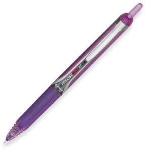 Pilot Precise V5 Retractable Rollerball Pens (5-Pack) - Purple Ink, Fine Point 0.5mm - Smooth Writing for Office, School & Note Taking - Includes 5 Single Pens (Model 26066)
