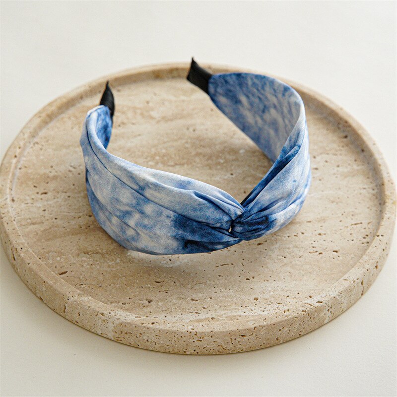 Women's Summer Printed Fabric Headband - Stylish Hair Accessory for Workouts, Yoga, and Outdoor Activities