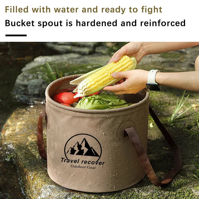 Multi-Purpose Collapsible Water Bucket - Portable & Space-Saving for Camping, Hiking, Gardening, and Emergency Preparedness